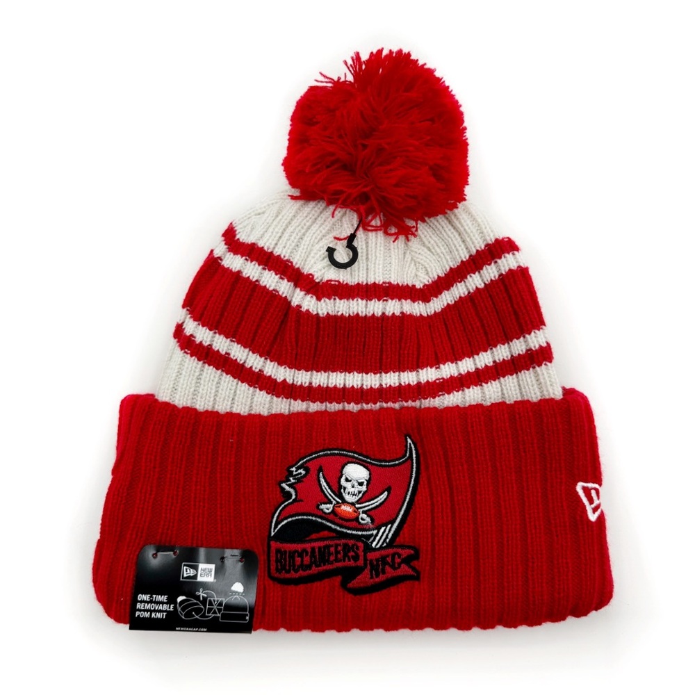 New Era Tampa Bay Buccaneers Beanie Mens Womens NFL Bucs Knit Winter Hat Red